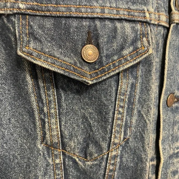 Vtg Levi's 71506 Type III Trucker Denim Jckt Men's 44L Brown Patch USA Big &Tall - Picture 2 of 10